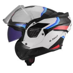 LS2 ÅpningsHjelm FF910 Advant II Triple Hvit/Blå/Rød