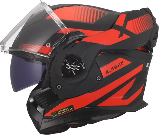 LS2 ÅpningsHjelm FF901 Advant X Nova Matt Svart/Rød 