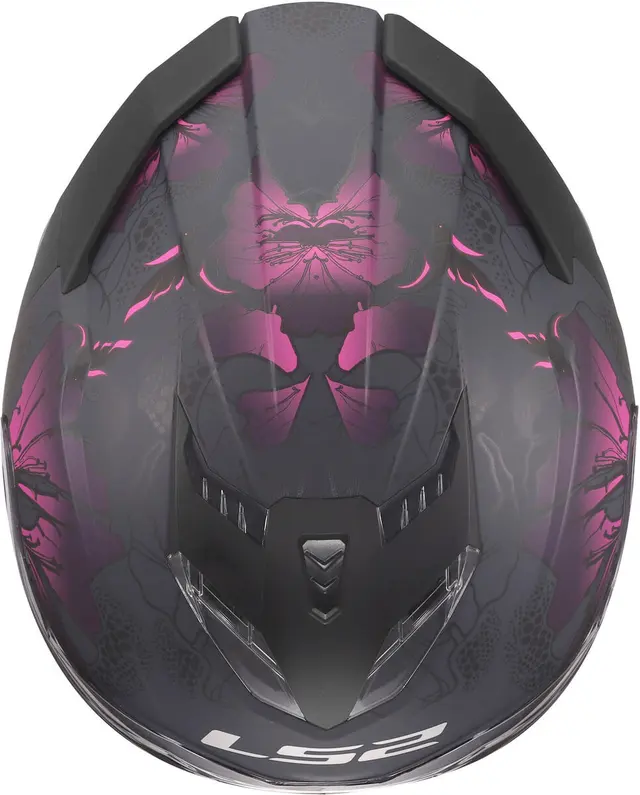 LS2 MC-Hjelm FF818 Storm III Burst Svart Rosa 