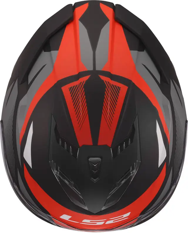 LS2 MC-Hjelm FF818 Storm III Komai Svart Rød 