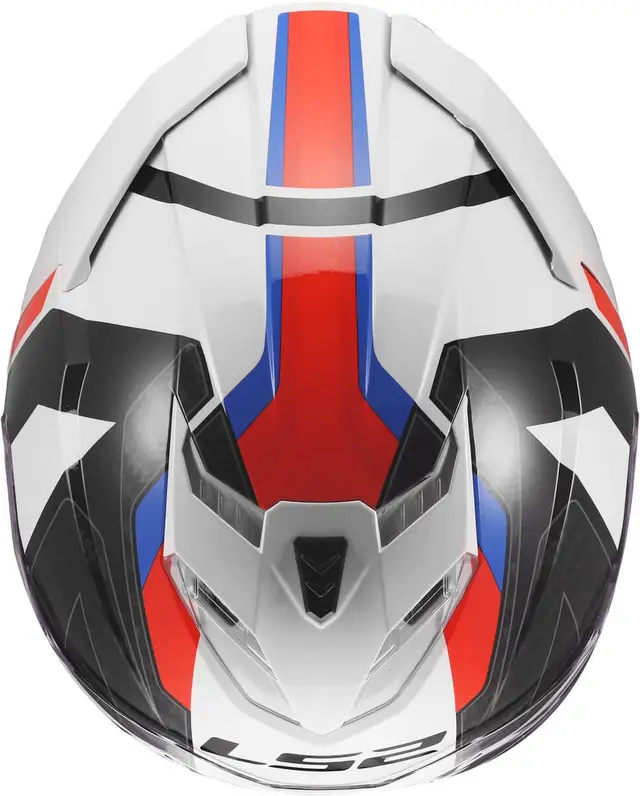 LS2 MC-Hjelm FF818 Storm III Sporty Hvit Blå Rød 