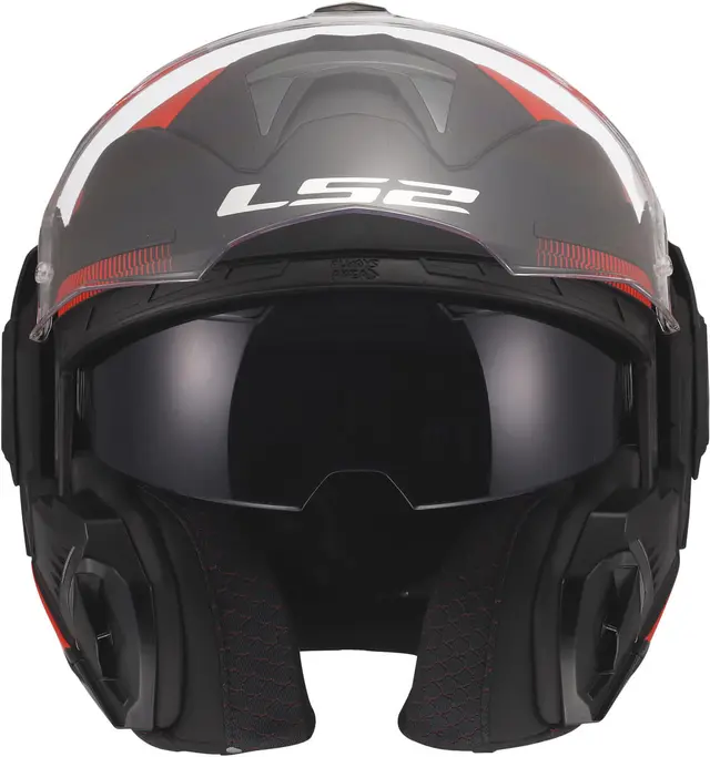 LS2 ÅpningsHjelm FF901 Advant X Nova Matt Svart/Rød 