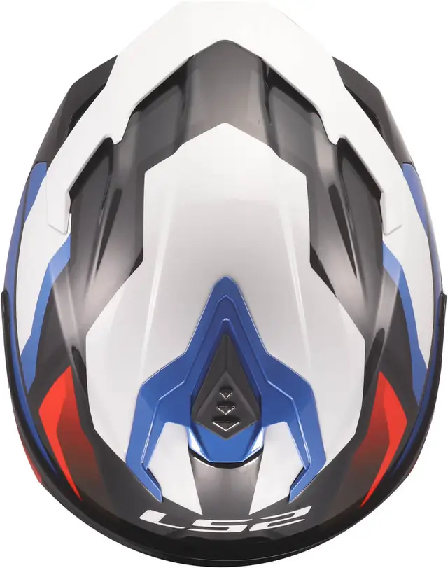 LS2 MC-Hjelm FF817 Challenger II viper Hvit Blå Rød 