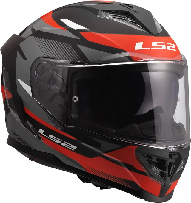 LS2 MC-Hjelm FF818 Storm III Komai Svart Rød 