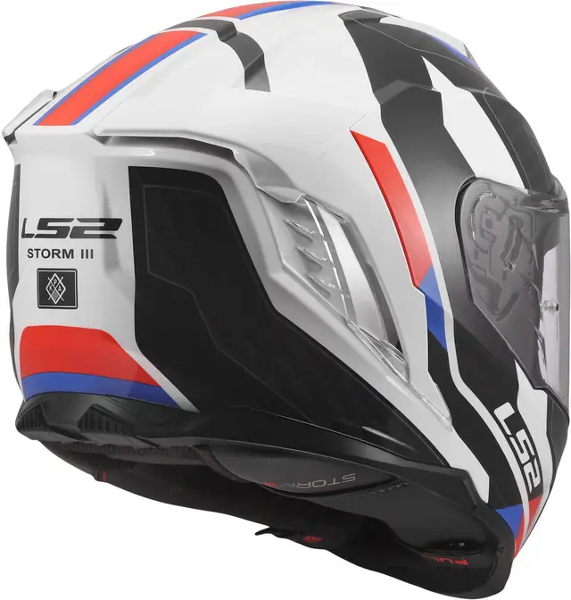 LS2 MC-Hjelm FF818 Storm III Sporty Hvit Blå Rød 