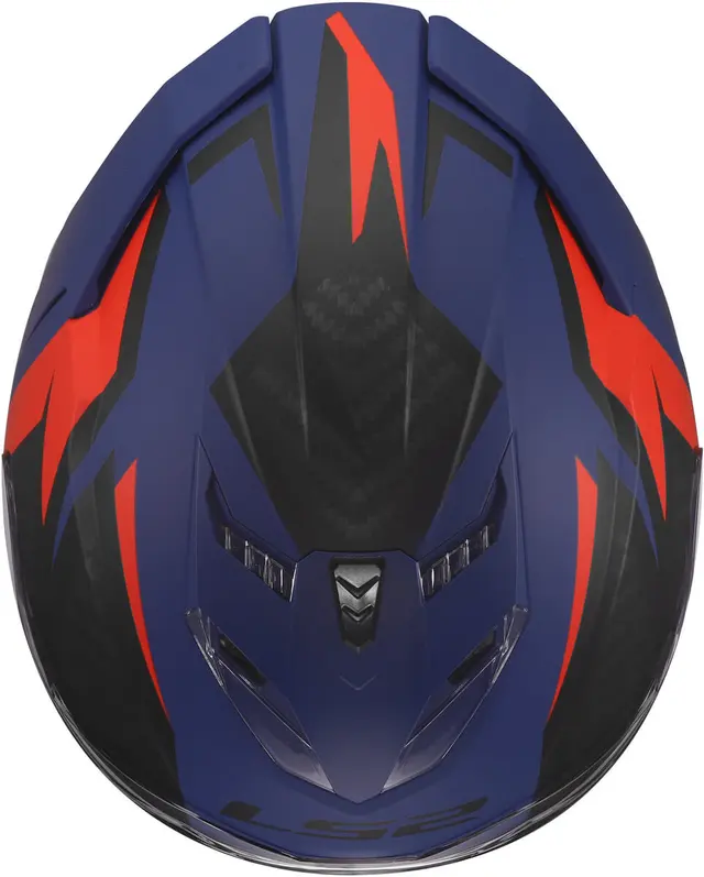 LS2 MC-Hjelm FF818 Storm III Dynamo Blå Rød 