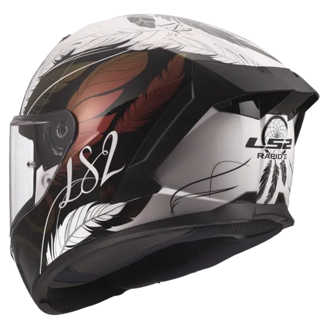 LS2 MC-Hjelm FF820 Rapid III Boho Hvit Svart Rosa 