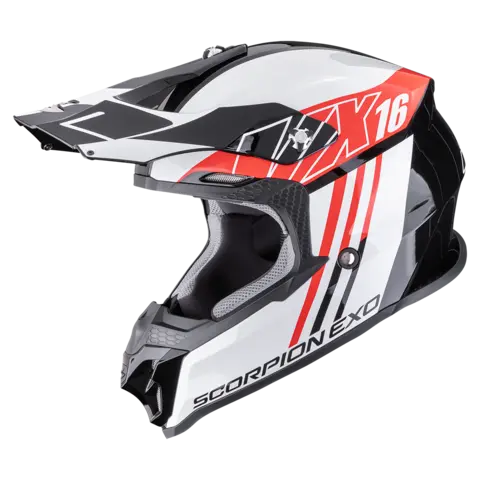 Scorpion VX-16 EVO AIR Svart/Rød LIGNES Svart/Rød