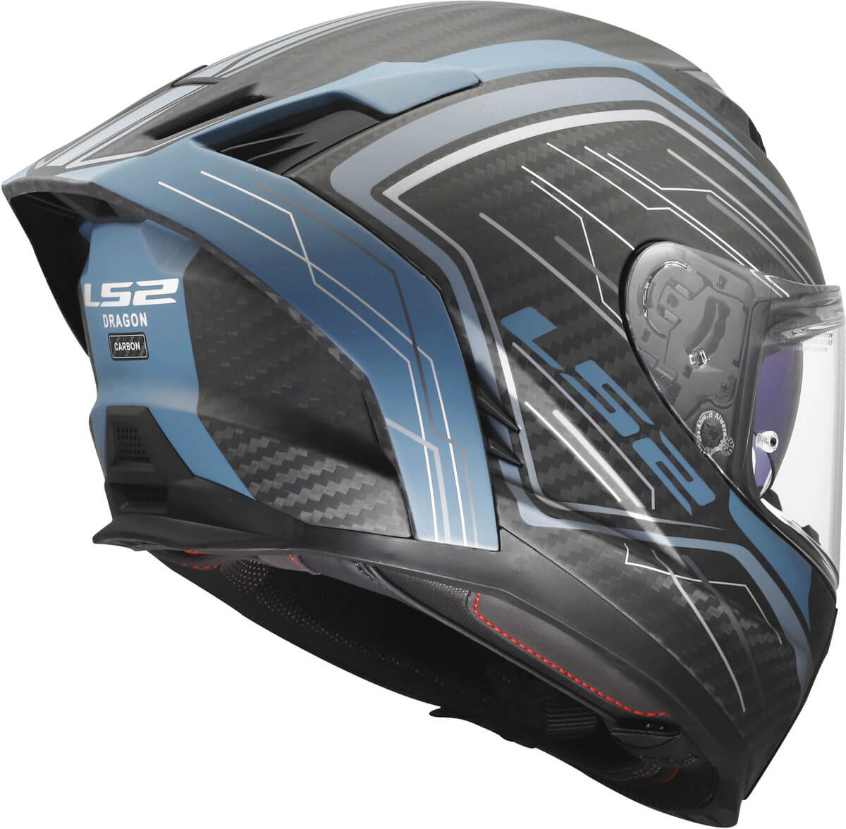 LS2 MC-Hjelm FF807 Dragon Subic Blå/Petrol 