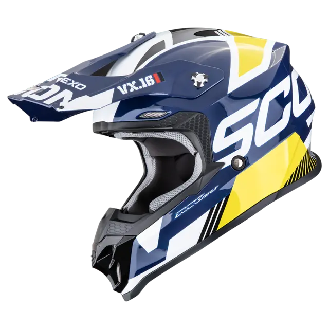 Scorpion VX-16 EVO Hvit/Blå/Gul ANALOG Hvit/Blå/Gul 