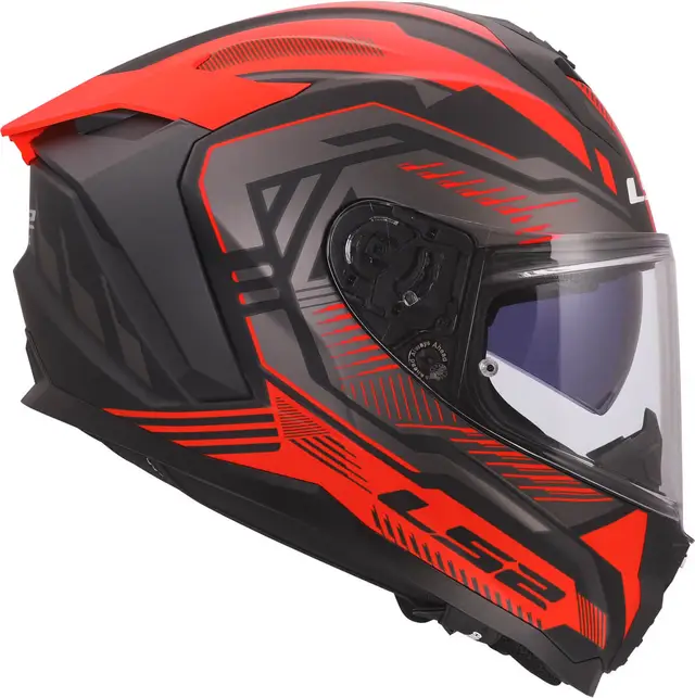 LS2 MC-Hjelm FF817 Challenger II Dravix Grå/ Rød 