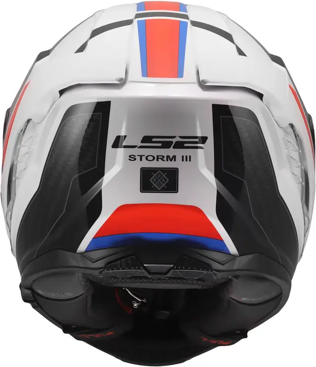 LS2 MC-Hjelm FF818 Storm III Sporty Hvit Blå Rød 