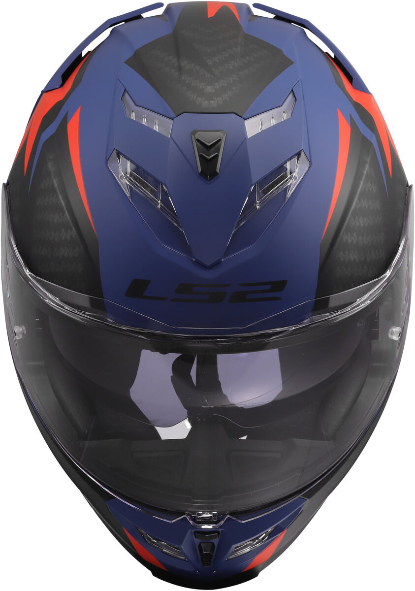 LS2 MC-Hjelm FF818 Storm III Dynamo Blå Rød 