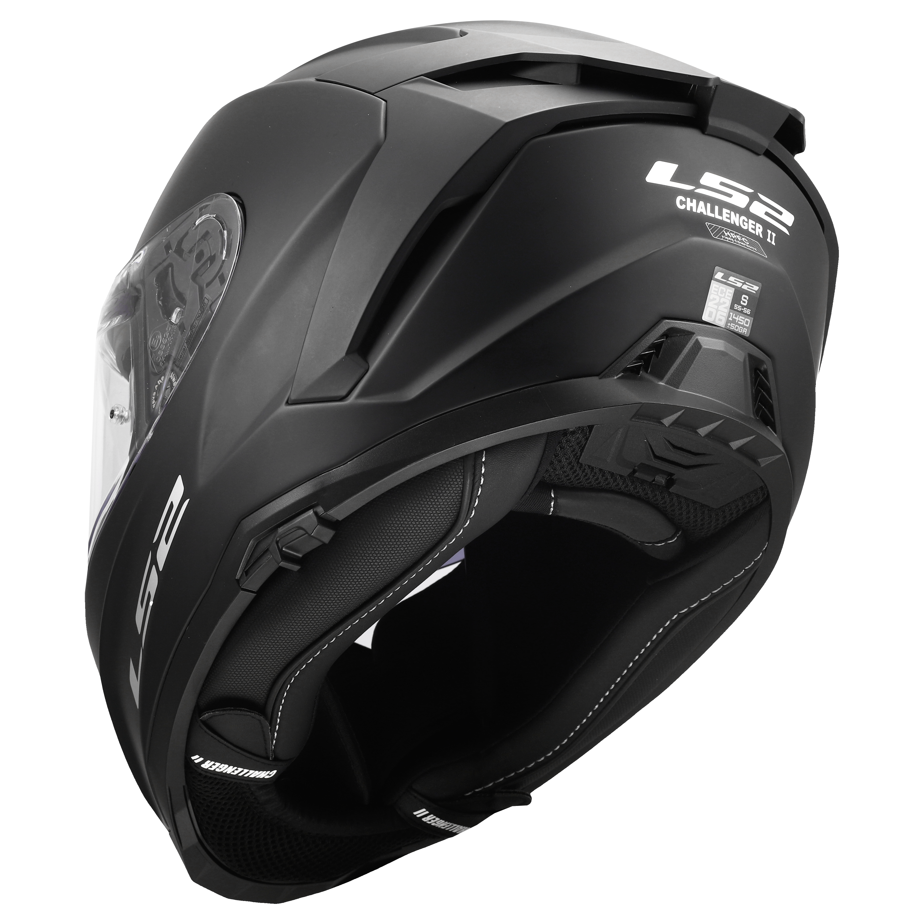 LS2 MC-Hjelm FF817 Challenger II Matt Svart 