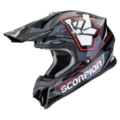 Scorpion VX-16 EVO AIR  Grå/Rød ROK Svart/Grå/Rød