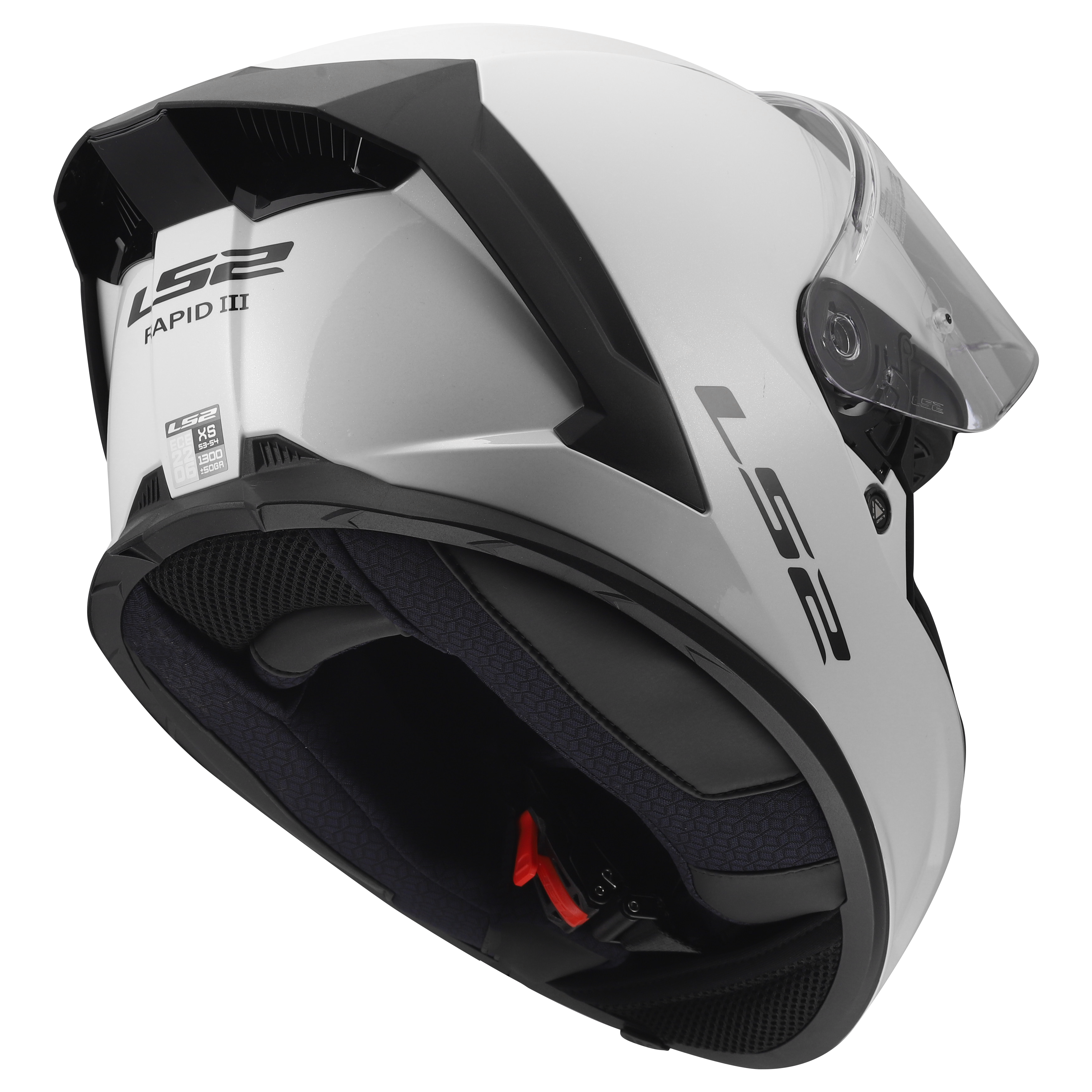 LS2 MC-Hjelm FF820 Rapid III Gloss Hvit 2XL 