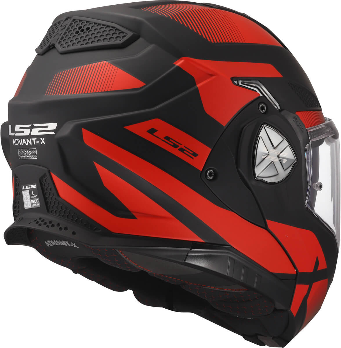 LS2 ÅpningsHjelm FF901 Advant X Nova Matt Svart/Rød 