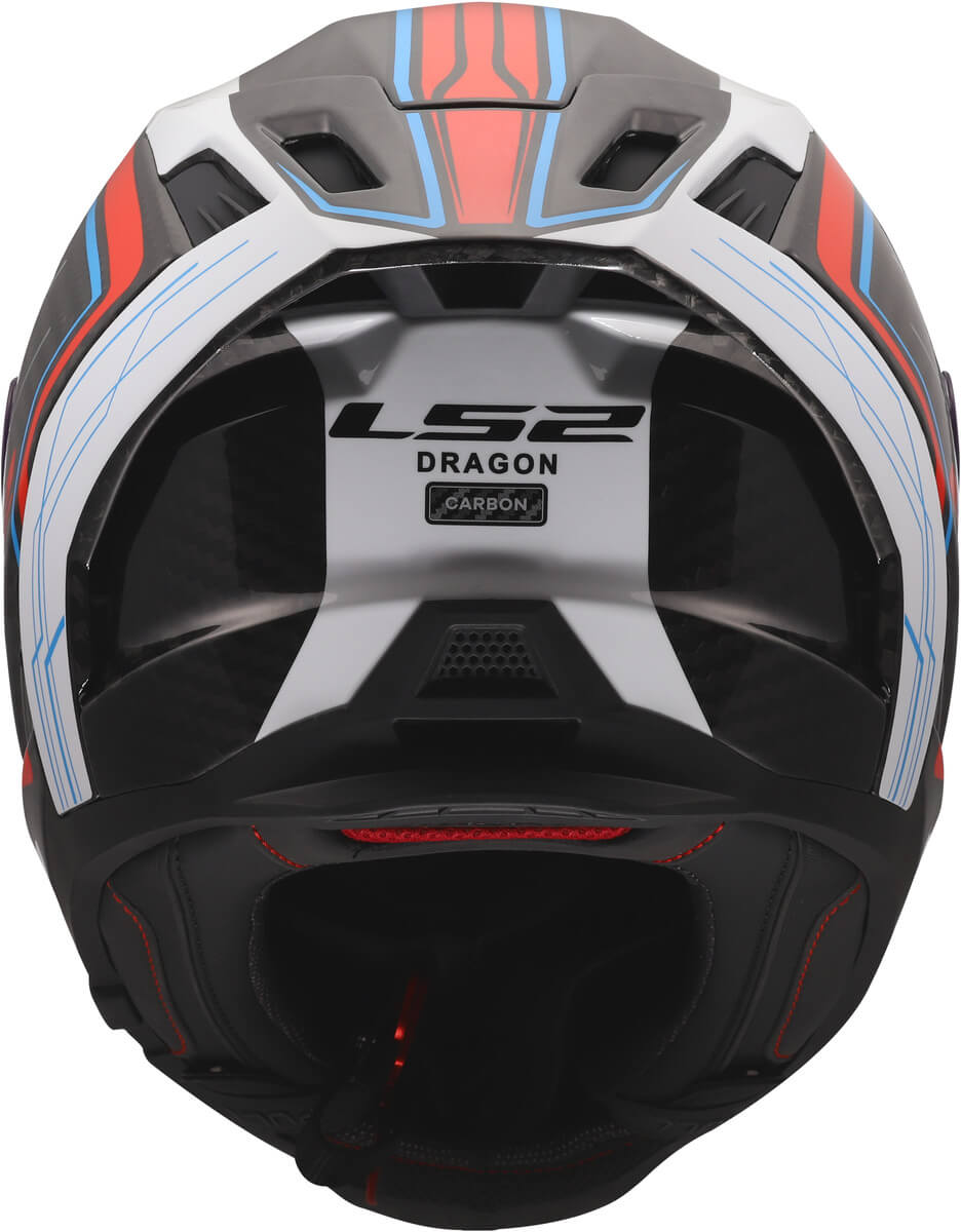 LS2 MC-Hjelm FF807 Dragon Subic Hvit Blå Rød 