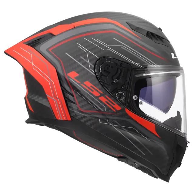 LS2 MC-Hjelm FF807 Dragon Subic Svart/Rød 