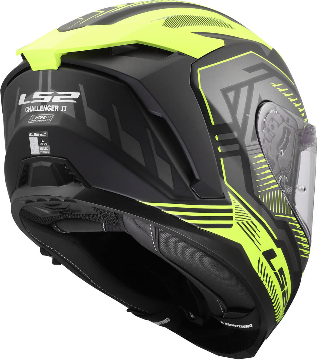 LS2 MC-Hjelm FF817 Challenger II Dravix Grå/ Gul 