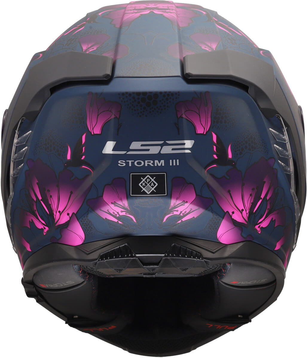 LS2 MC-Hjelm FF818 Storm III Burst Svart Rosa 