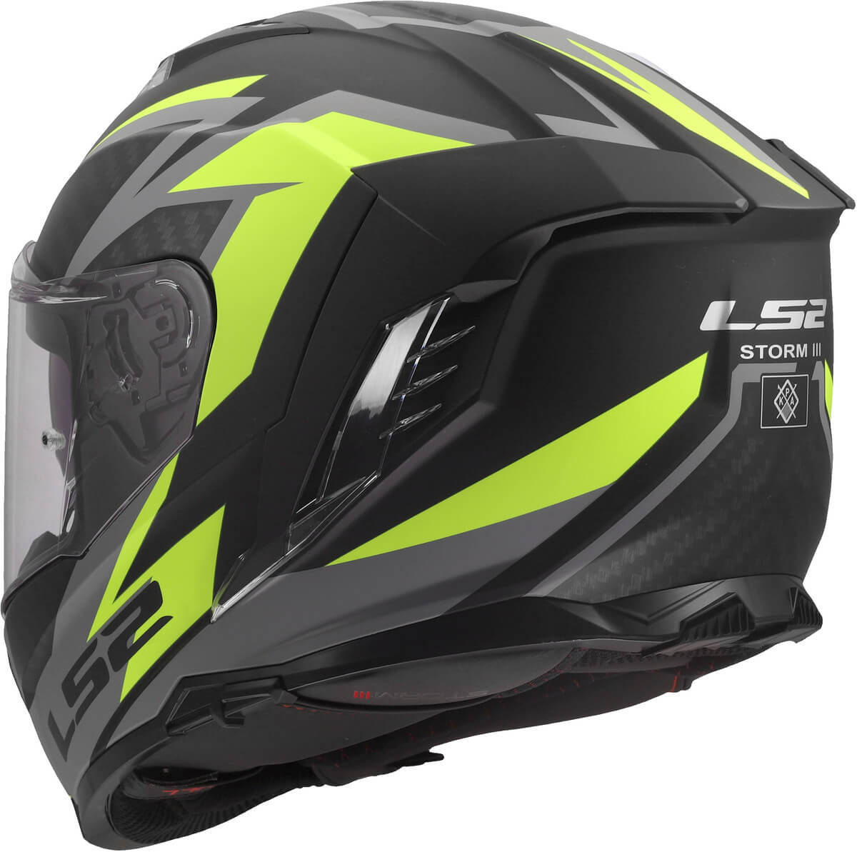 LS2 MC-Hjelm FF818 Storm III Dynamo Svart Hi-Vis Gul 