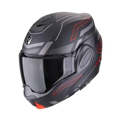 Scorpion EXO-TECH EVO Svart Matt/Rød CONQUER Svart Matt/Rød