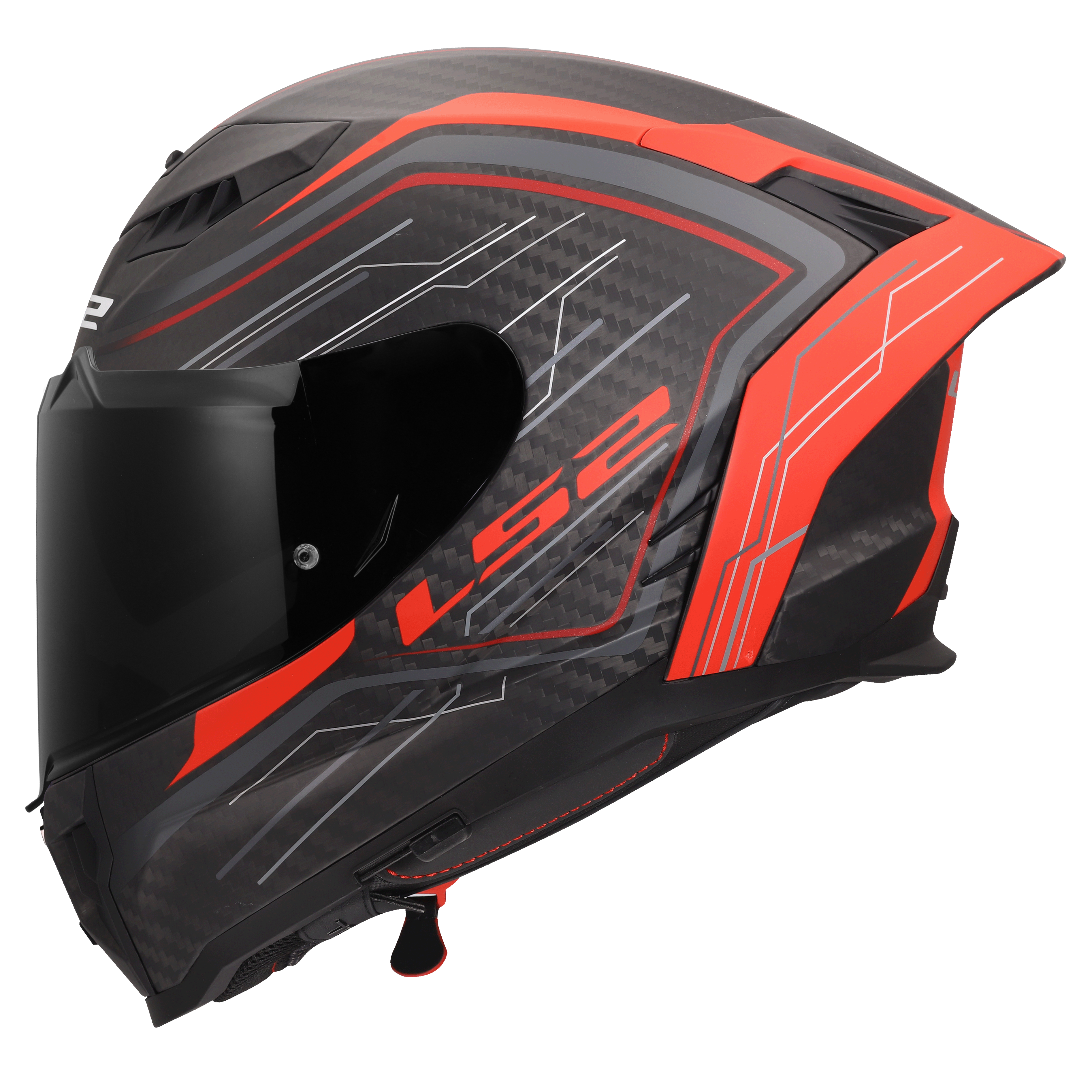 LS2 MC-Hjelm FF807 Dragon Subic Svart/Rød 