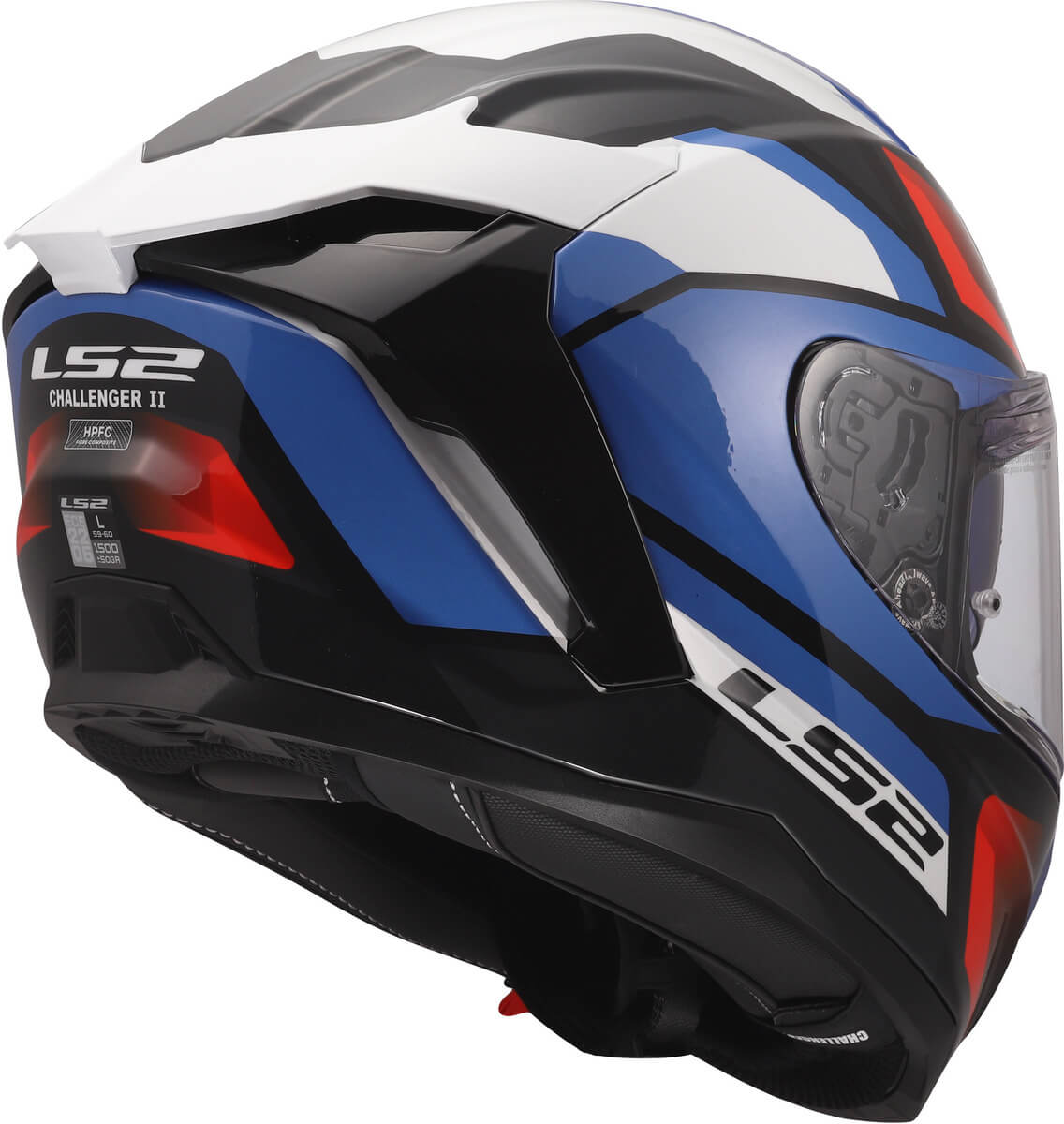 LS2 MC-Hjelm FF817 Challenger II viper Hvit Blå Rød 