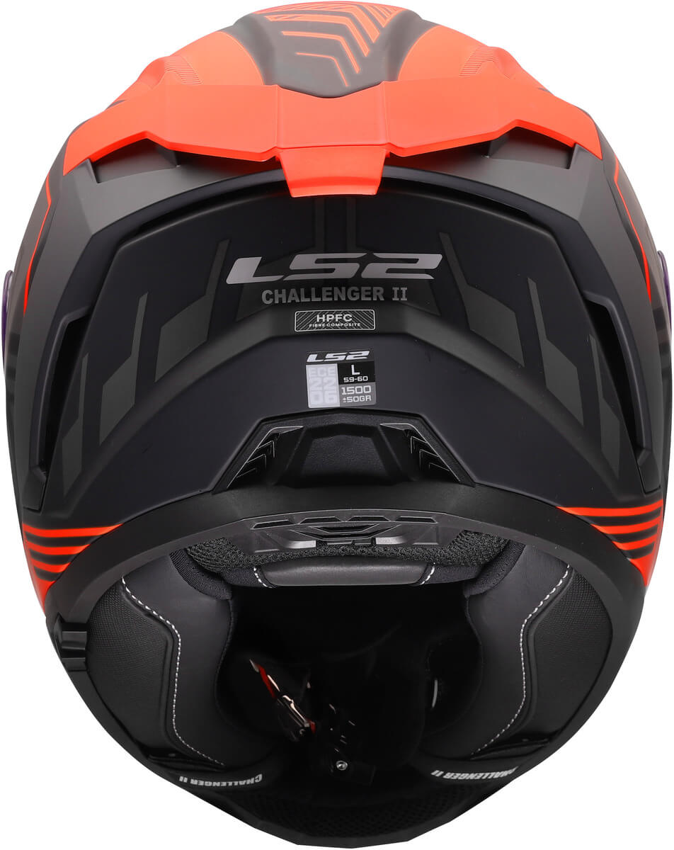 LS2 MC-Hjelm FF817 Challenger II Dravix Grå/ Rød 