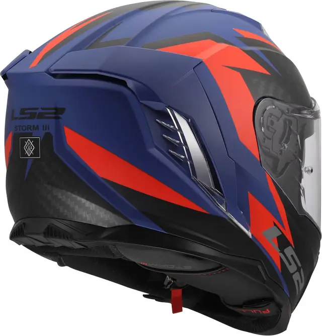 LS2 MC-Hjelm FF818 Storm III Dynamo Blå Rød 