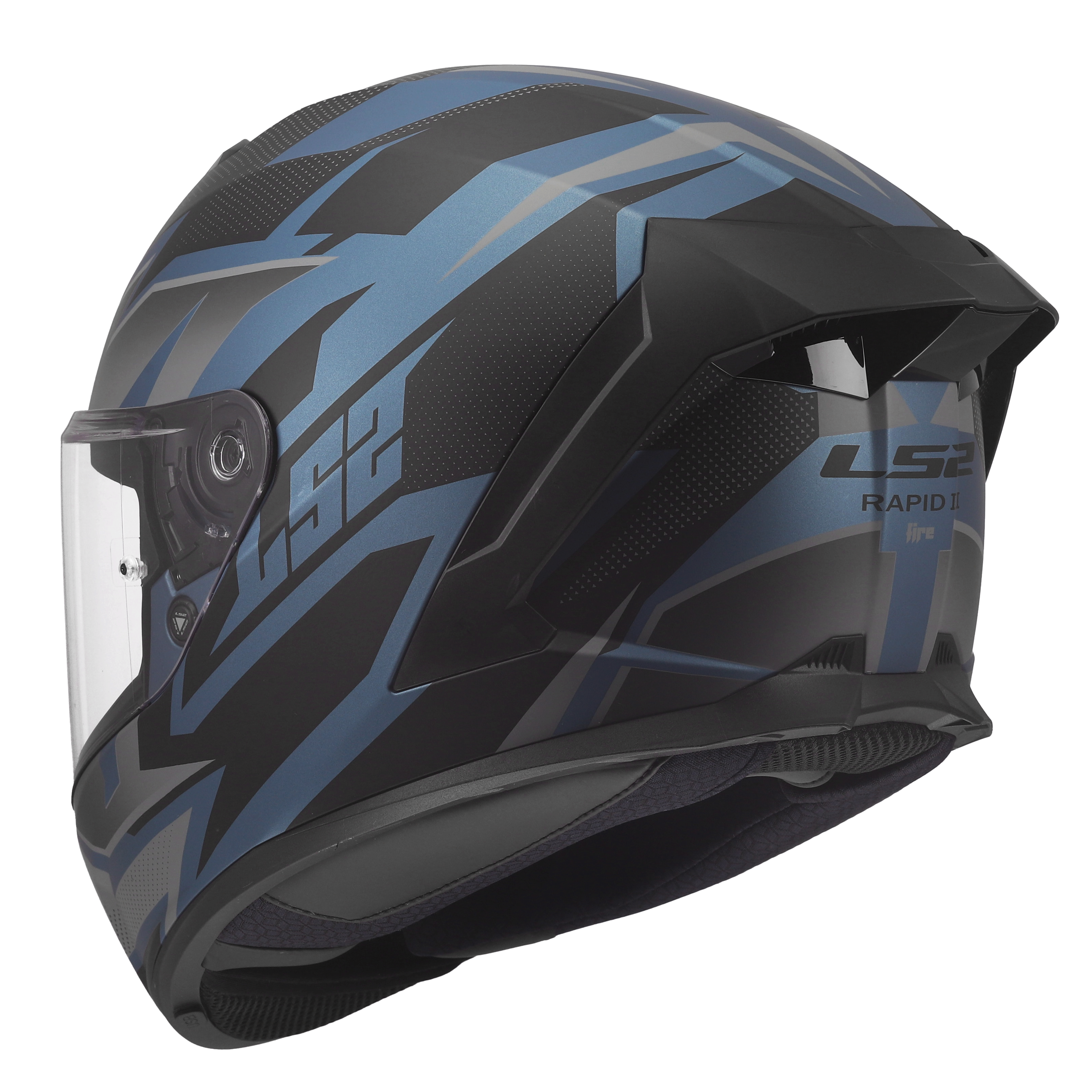 LS2 MC-Hjelm FF820 Rapid III Xtrem Blå Petrol 