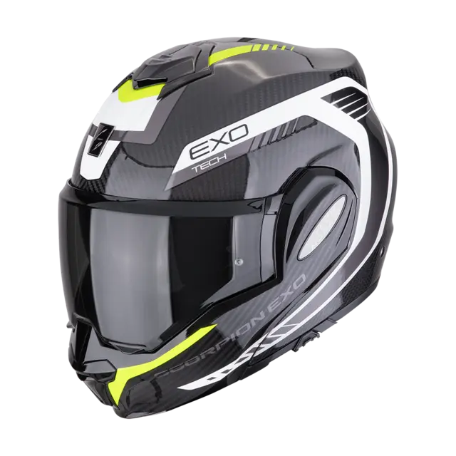 Scorpion EXO-TECH EVO CARBON COSY Gul Carbon Flip-Back Hjelmt fra Scorpion 