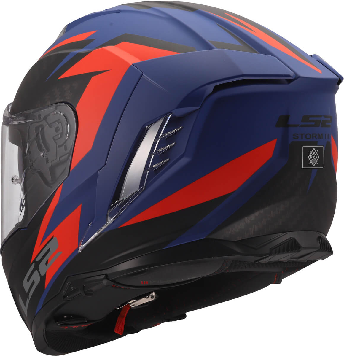 LS2 MC-Hjelm FF818 Storm III Dynamo Blå Rød 