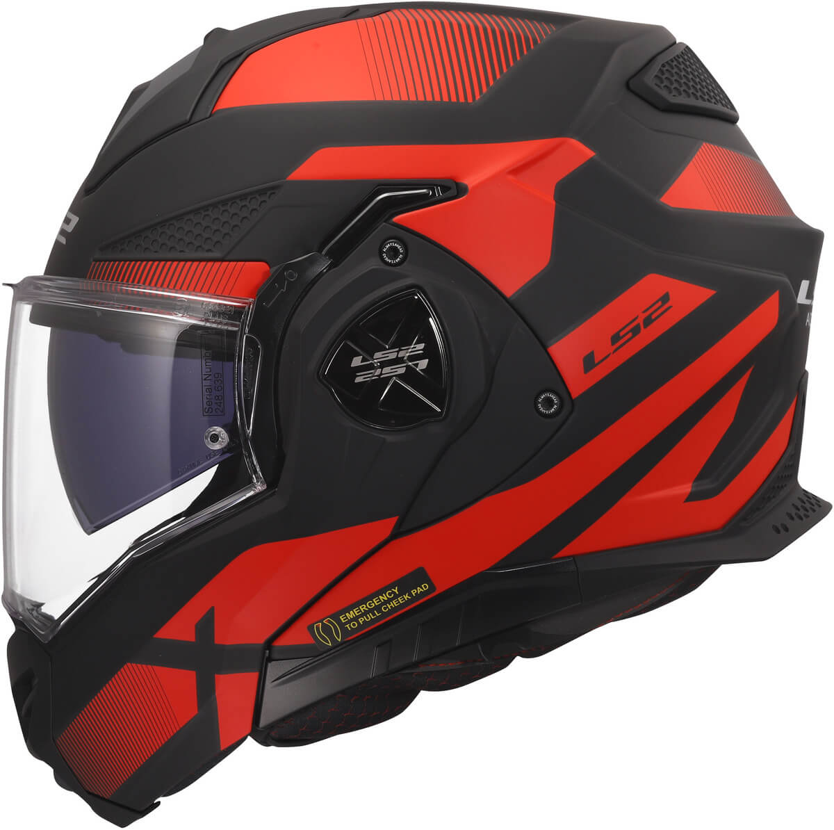 LS2 ÅpningsHjelm FF901 Advant X Nova Matt Svart/Rød 