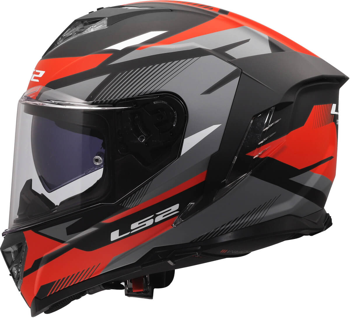 LS2 MC-Hjelm FF818 Storm III Komai Svart Rød 