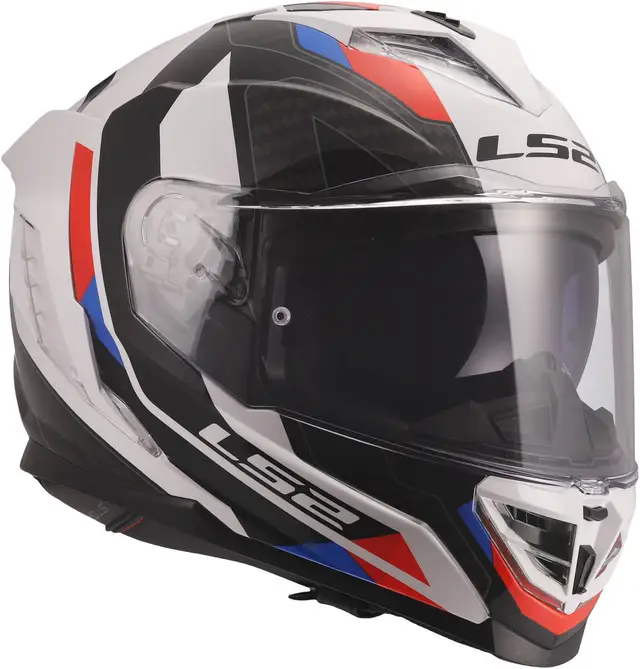 LS2 MC-Hjelm FF818 Storm III Sporty Hvit Blå Rød 