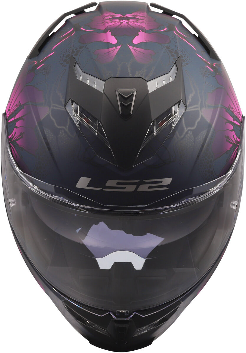 LS2 MC-Hjelm FF818 Storm III Burst Svart Rosa 