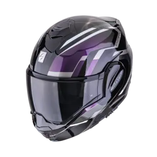 Scorpion EXO-TECH EVO FURIO Svart Flip-Back Åpningshjelm fra Scorpion