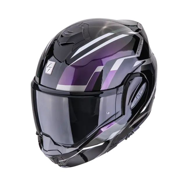 Scorpion EXO-TECH EVO FURIO Svart Flip-Back Åpningshjelm fra Scorpion 