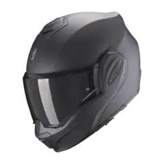Scorpion EXO-TECH EVO Svart Matt Flip-Back Åpningshjelm fra Scorpion