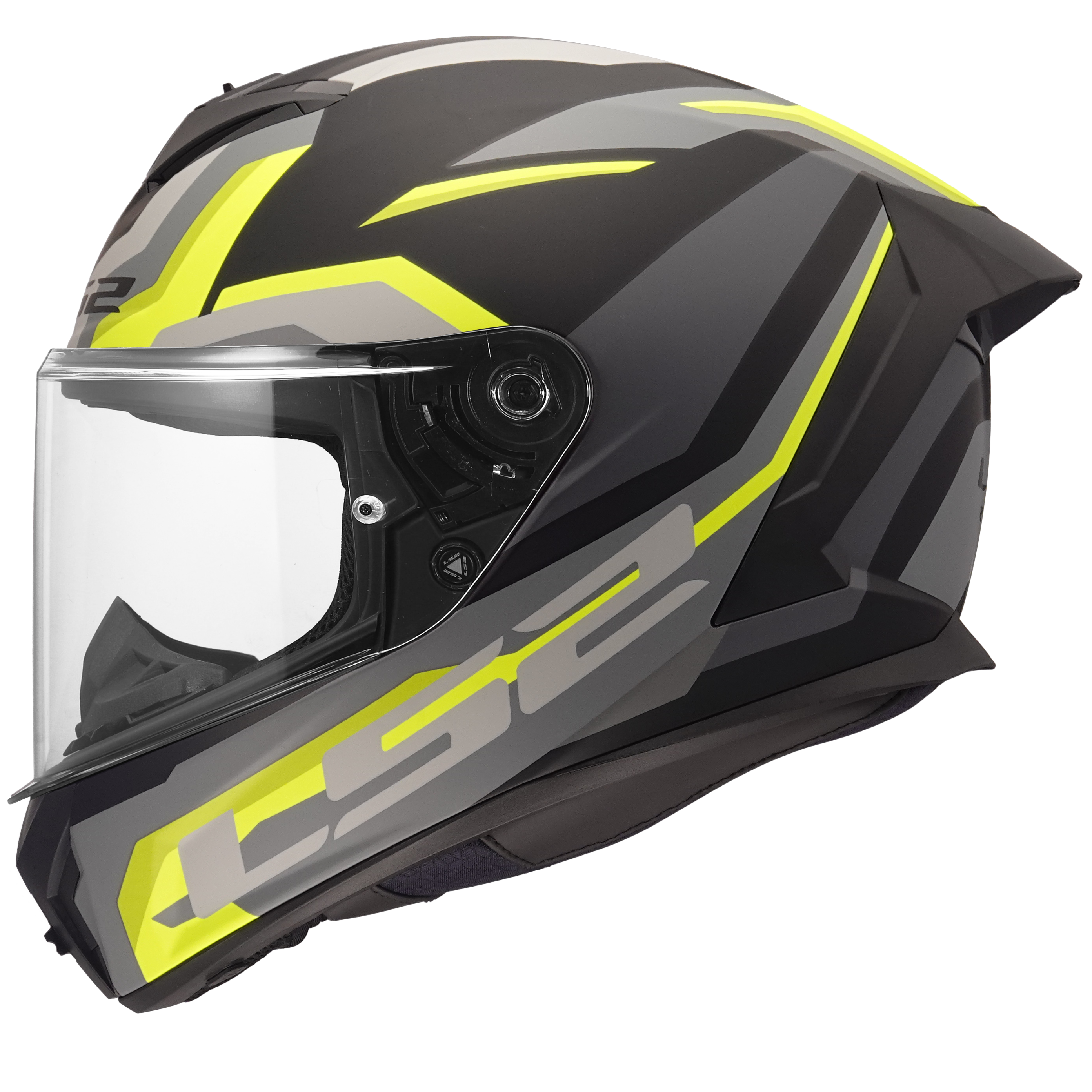 LS2 MC-Hjelm FF820 Rapid III Hyper Svart H-Vis Gul S 