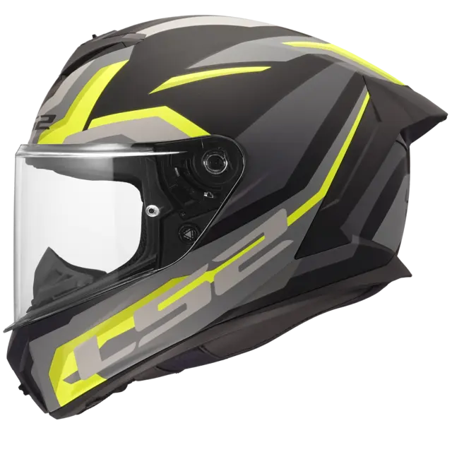 LS2 MC-Hjelm FF820 Rapid III Hyper Svart H-Vis Gul 