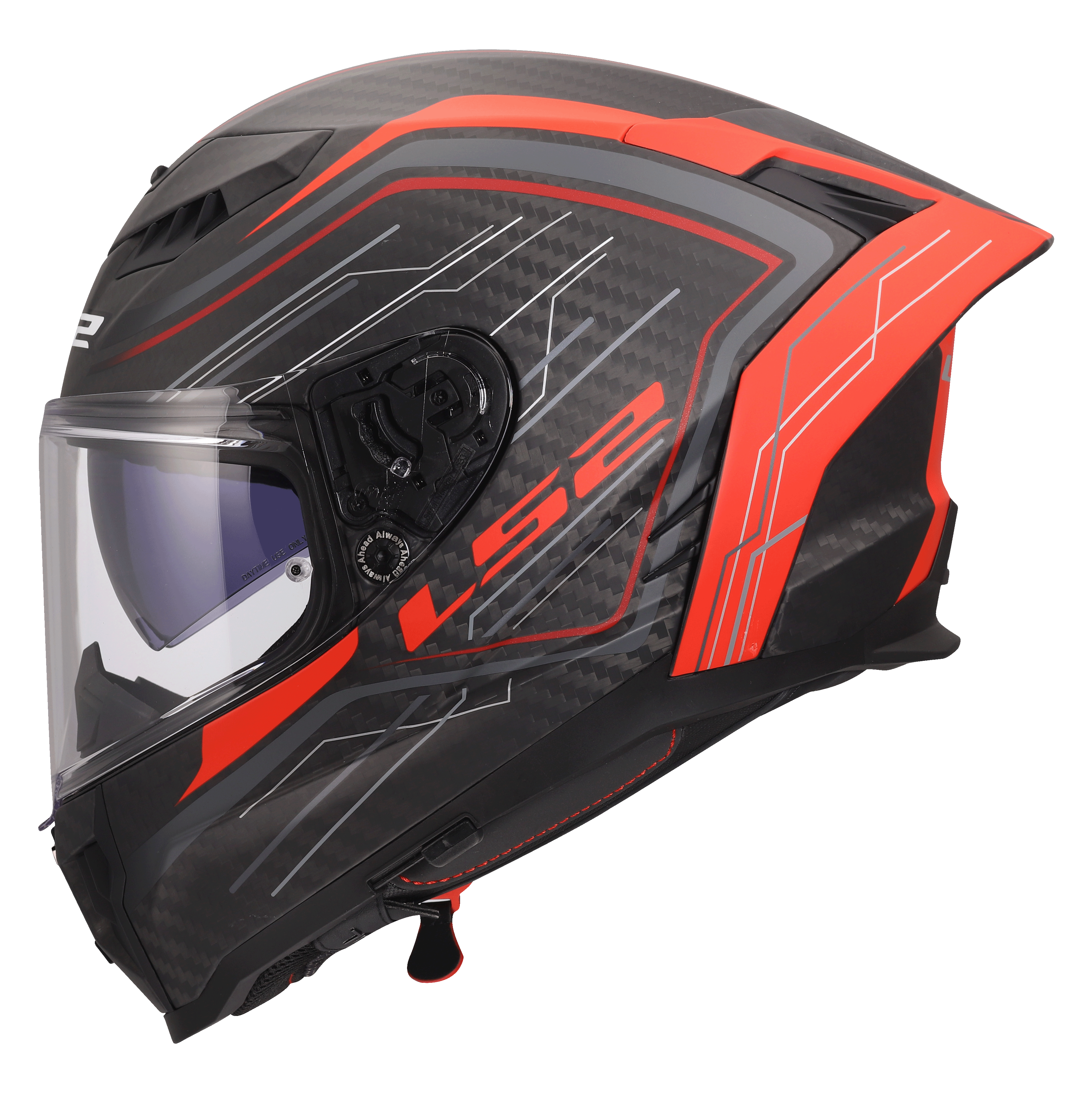 LS2 MC-Hjelm FF807 Dragon Subic Svart/Rød M 